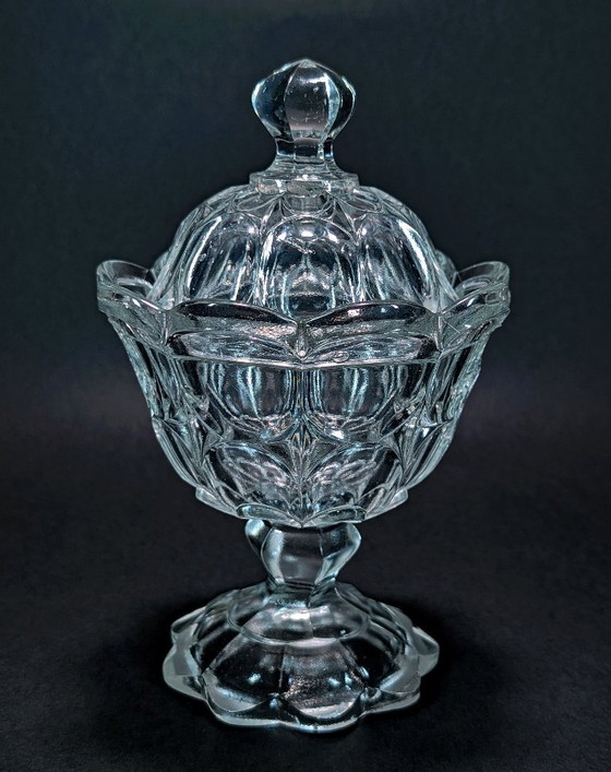 Image 1 of Vintage Candy Dish ( Bull's eye/Colonial 1900-1920 ) UV Reactive