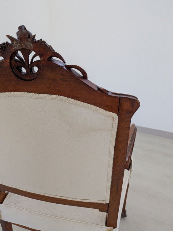 Image 1 of Art Nouveau - Sessel (2) - Holz, Stoff