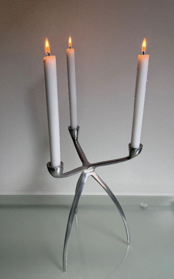 Portacandele Retro Space Age – De Bijenkorf, Metal, Aluminium (photo 4 of 6)