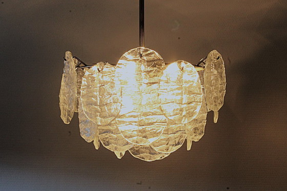 Image 1 of Großer Kronleuchter Kalmar 3423 aus 27-teiligem Eisglas von Carlo Nason