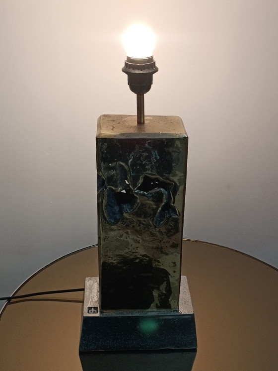 Image 1 of Lampe Brutaliste en Bronze par David Marshall 1980