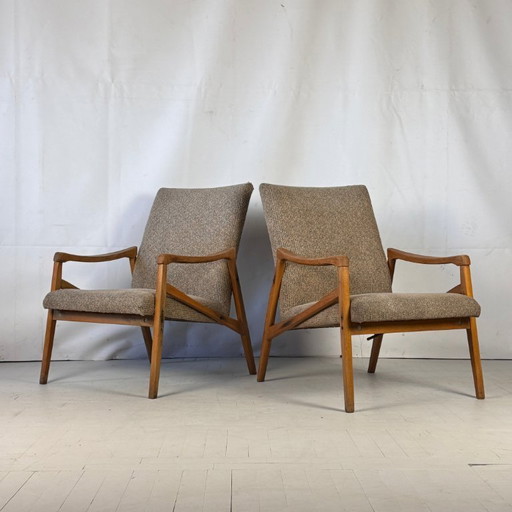 Pair of Jirí Jiroutek Armchairs for Jitona, 1960s