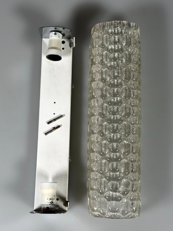 Image 1 of 60er 70er Jahre Wandleuchte Wandlampe Wall Sconce Eis Glas Space Age Design