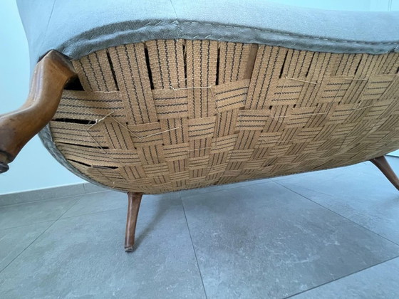 Image 1 of Elegante Chaise Longue Francesa / Méridienne en Tapicería Beige”