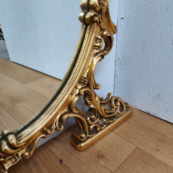 Image 1 of Grand miroir sur pied de style baroque et rococo, miroir de cheminée