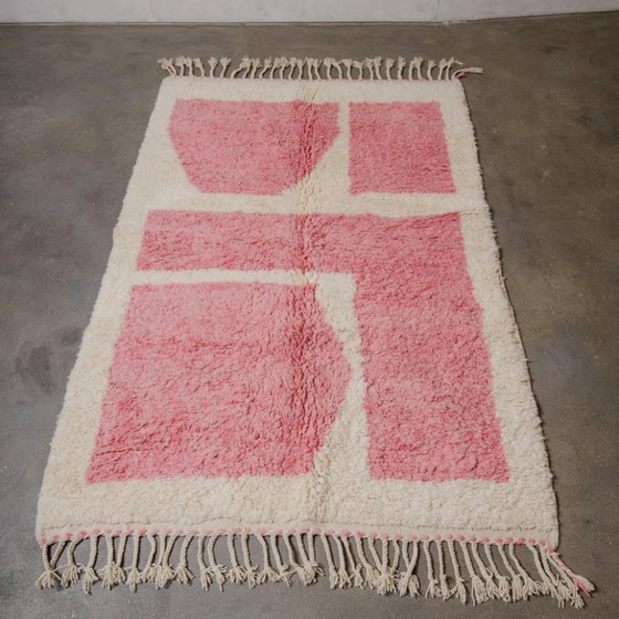 Image 1 of Tappeto Beni Ourain rosa 3x2 m – Berbero in lana annodato a mano, decorazione marocchina