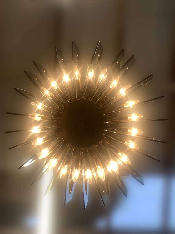 Lampadario di Gino Paroldo per Fontana Arte – Ottone, Italian Design (photo 4 of 11)