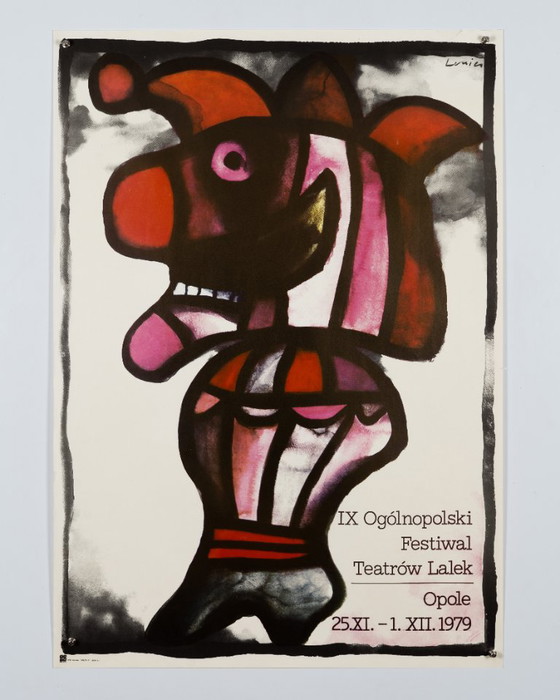 IX Ogolnopolski Festiwal Teatrow Lalek – 1979 – Poster originale della mostra vintage di Jan Lenica – Vintage (photo 3 of 8)