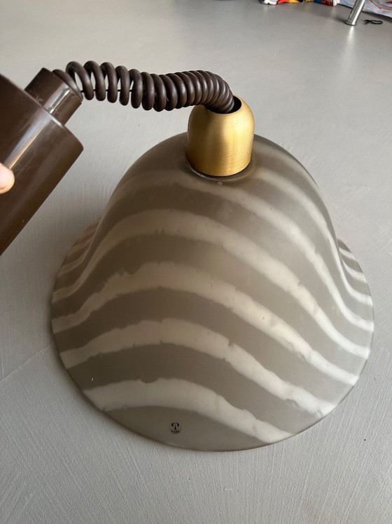 Putzler Lampada da tavolo, Vetro a strisce a forma di fungo, Peill & Putzler, Lampade da tavolo, Bianco (foto 10 di 15)