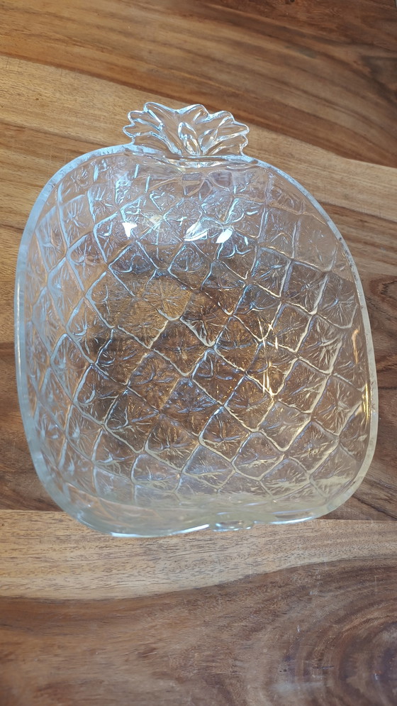 Image 1 of Magnifique bol ananas vintage en verre
