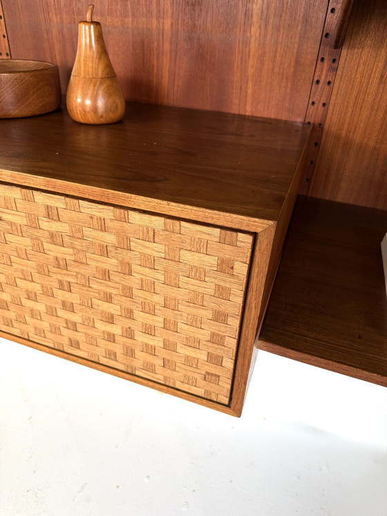 Vintage Modulair Teakhouten Wandsysteem ‘60 – Wandkast, Wood, Metal (photo 9 of 15)