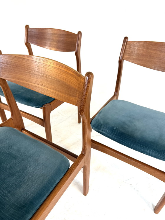 Image 1 of Set di 3 sedie da pranzo vintage, Erik Buch '70