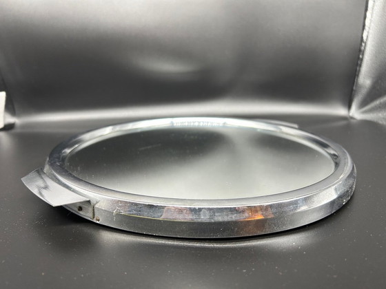 Image 1 of Specchio Art Déco e vassoio cromato