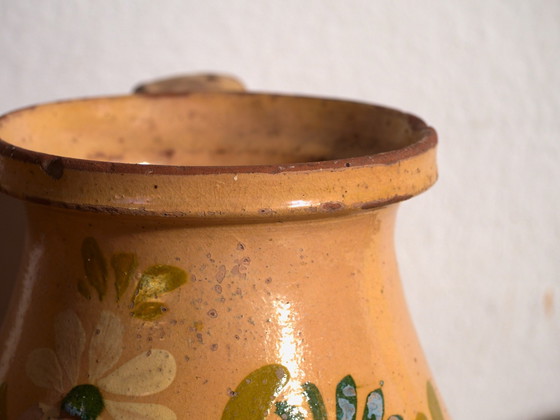 Set of 3 Antique Glazed Ceramic Jugs, Central Europe, circa 1920, Crockery, Brown (photo 6 of 14)