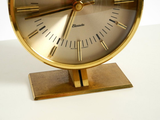 Zeldzame originele ronde messing tafelklok uit de jaren 60 van Schatz Duitsland – Klokken, Brass (photo 13 of 20)