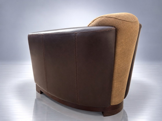 Calia Italia Hotel Chair, Fauteuils, Leer, Hout, Bruin (foto 4 van 6)