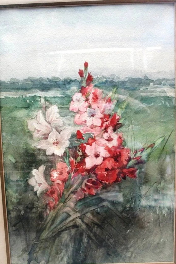 The watercolor "Iris". – Paintings & Drawings, Paper (photo 2 of 4)