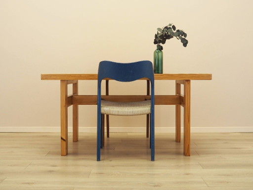 Danish Solid Pine Dining Table in Scandinavian Modern Style, 1980s – eettafels, Wood (photo 2 of 10)