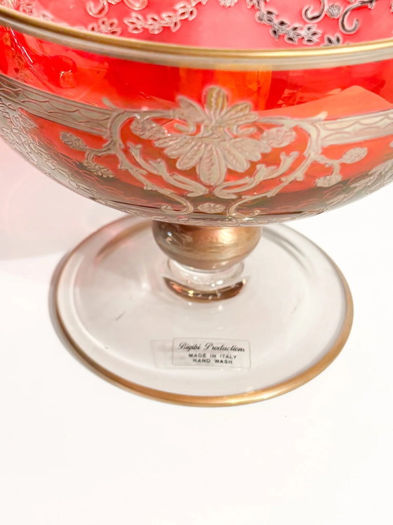Coupe centrale en verre soufflé ornée de dorures, par Bigibi Productions, XXe siècle – Objets déco, Crystal (photo 7 of 10)