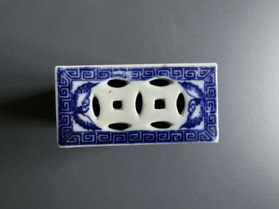 Image 1 of Ancien oreiller à opium en porcelaine , XIX ème siècle , Chine 