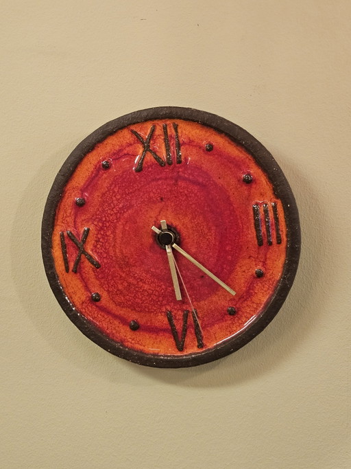Vintage Krösselbach Keramik-Wanduhr Keramikuhr – klokken, Ceramic