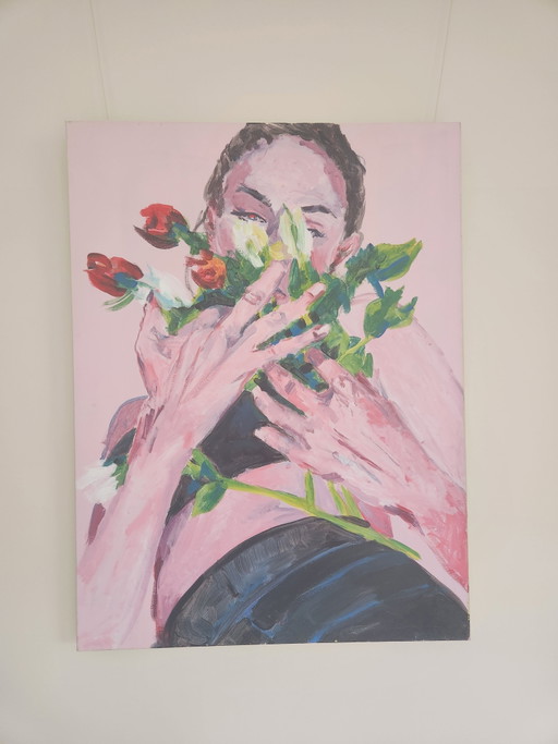 Original Painting 'Klone Alone' (2023) – Beautiful Figurative Work (80x60 cm)