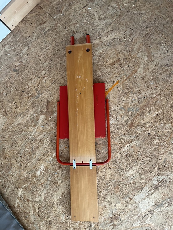 Image 1 of RARE IKEA SOLID WOODEN & STEEL VIGAR FOLDING CHAIR, 1993

