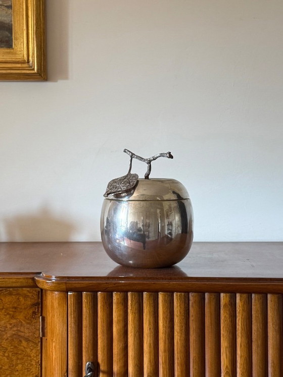 Modern Silver-Plated Apple Wine Cooler / Ice Bucket, Teghini Firenze Italy 1970s – Decorative Objects, Metal (photo 2 of 12)