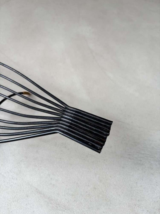 Image 1 of Zwart draadstaal fruitschaal minimalistisch jaren 50