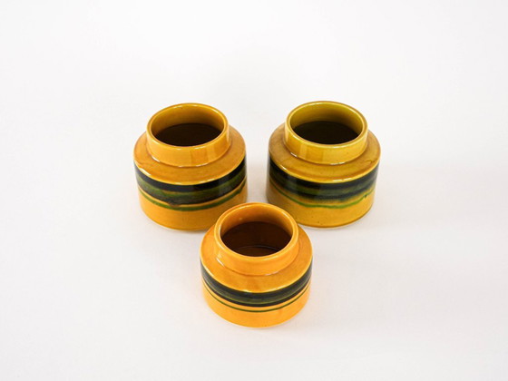 Image 1 of Set keramische vazen, Italiaans design, jaren 60, vervaardigd in Italië.