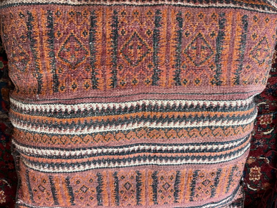Authentiek Paar Baluch Nomadische Vloerkussens Ca. 1950–1970 – Kussentjes, Wool (photo 6 of 12)