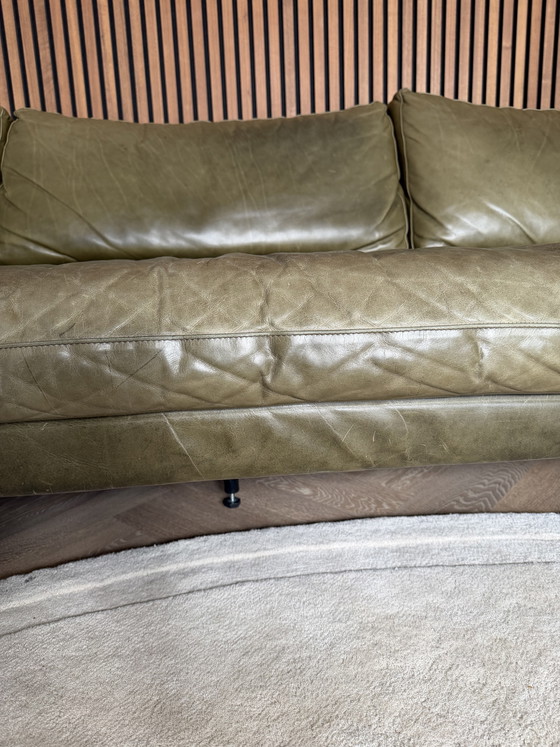 Image 1 of Canapé d'appoint 4,5 places Massai en cuir olive Loods 5