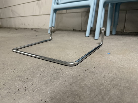 Image 1 of 4x Magis Folding Air-Chair - Jasper Morrison + crochet mural chrome