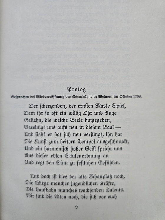 Antico set di due volumi "Schillers Werke" (circa 1910) – Dorso rosso-verde e stampa dorata (photo 17 of 17)