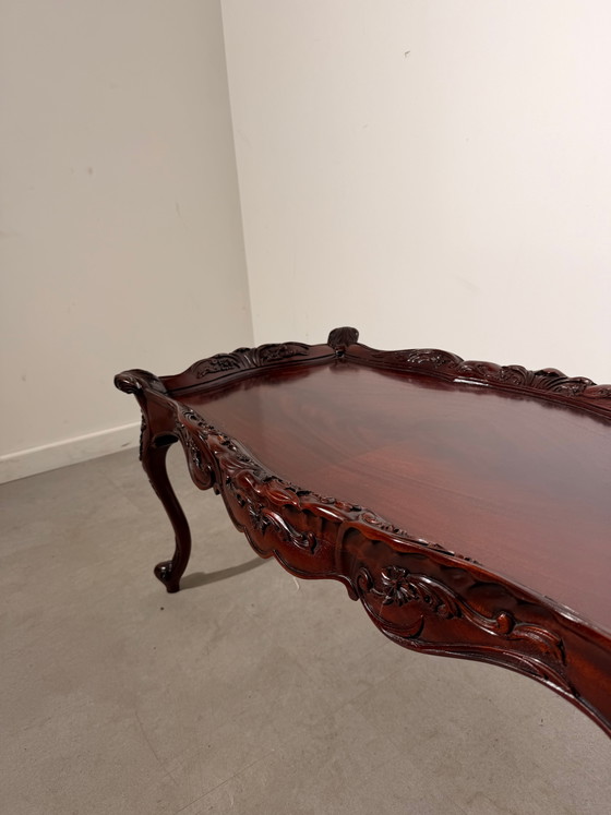 Table basse antique de style néo-rococo en acajou sculpté – Tables basses, Wood (photo 3 of 4)