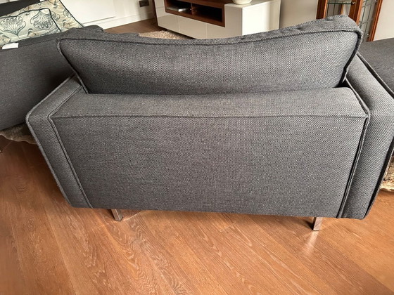 Image 1 of Divano a due posti con poggiapiedi (antracite)