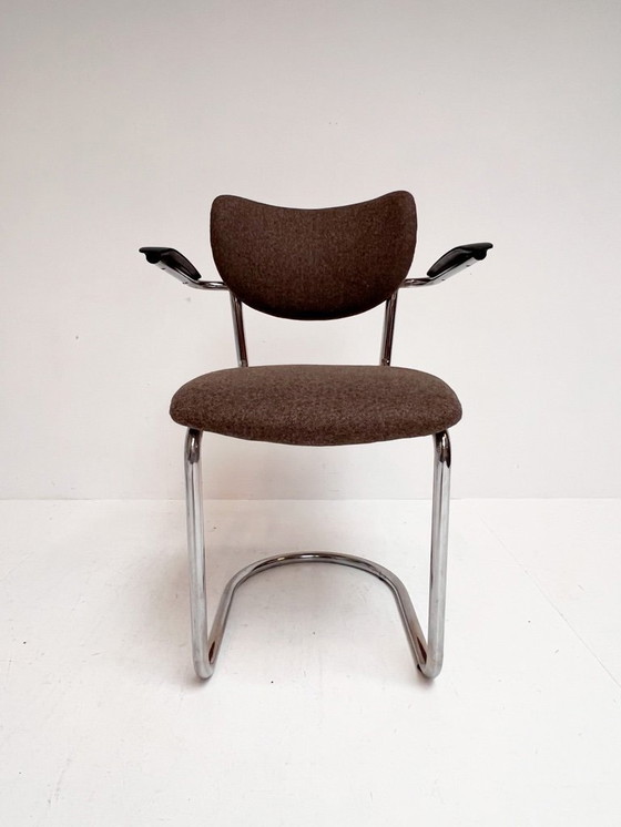 Image 1 of Juego de 4 sillas De Wit con estructura tubular retapizadas, años 60