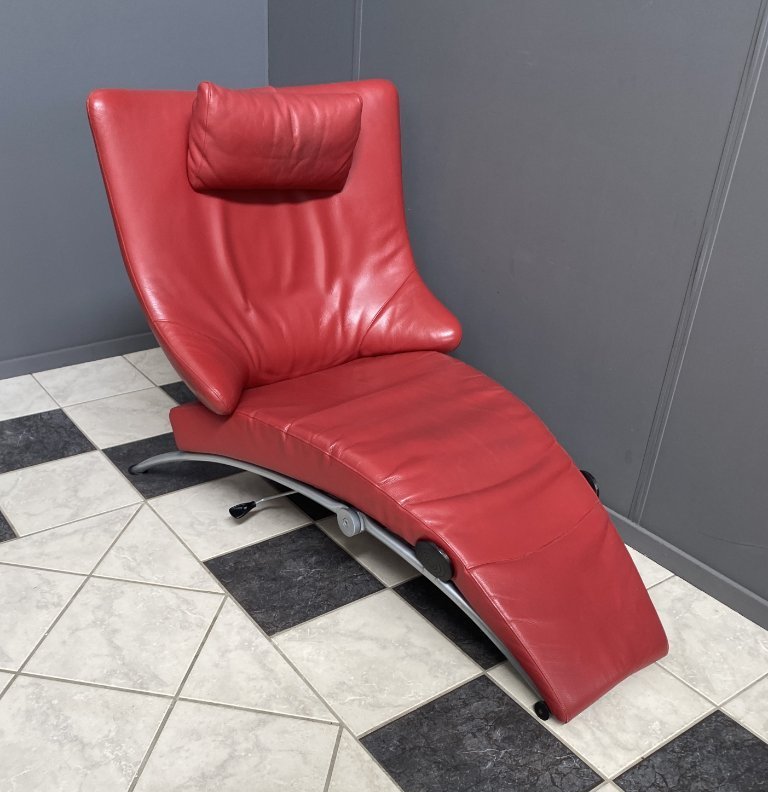 Foldable red relax chair by Stefan Heiliger model Solo 699 for WK
