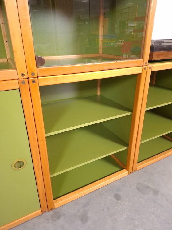 Design Flötotto Profilsystem Mobile modulare – 6 parti – Faggio verde, mobile LP, mobile 3 – Credenze alte (photo 11 of 24)