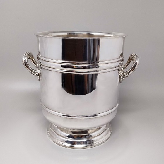 Image 1 of Wunderschöner Champagner- oder Eiskübel von Christofle aus den 1950er Jahren, versilbert. Hergestellt in Frankreich.