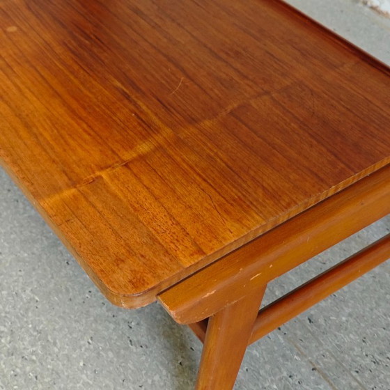 Image 1 of Vintage teak bijzettafel / audiomeubel