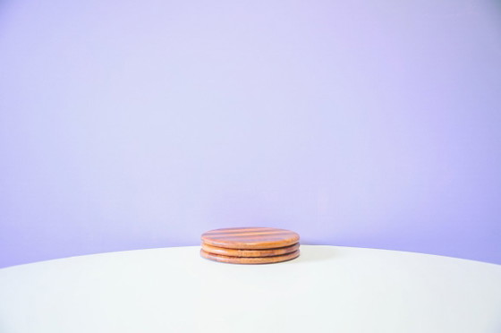 Lot de 3 dessous de verre vintage en bois – Accessoires de table, Wood (photo 5 of 5)