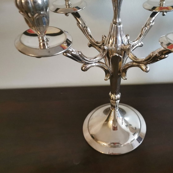Image 1 of CANDELABROS DE ALPACA CON CONTRASTE
