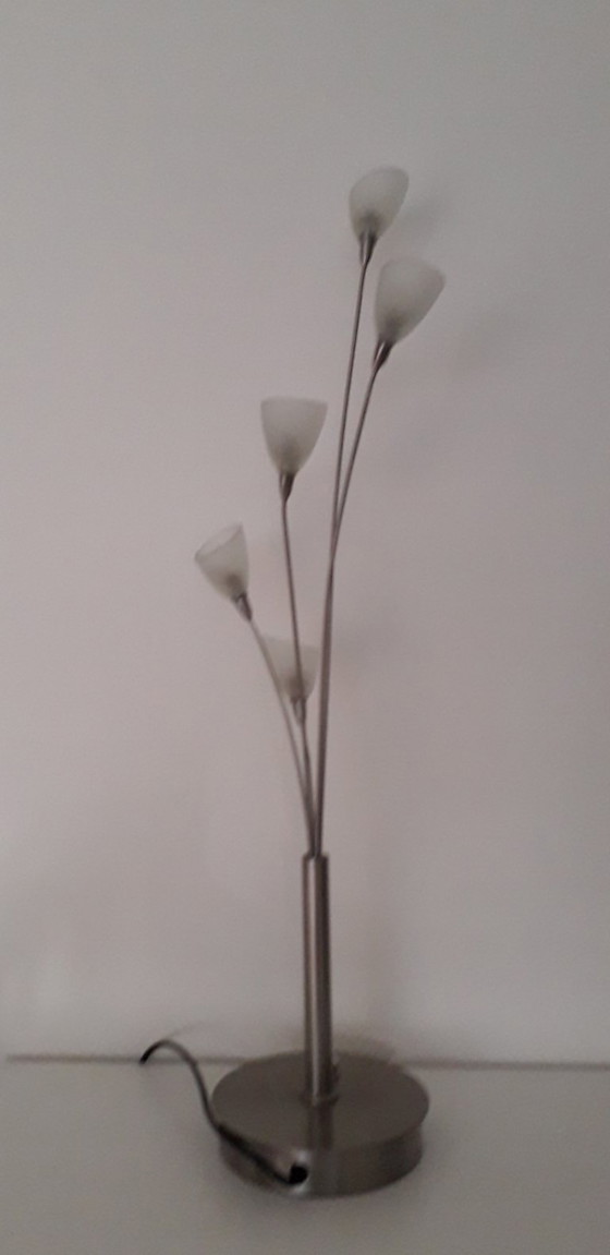 Image 1 of Jan des Bouvrie tafellamp zilverkleurig