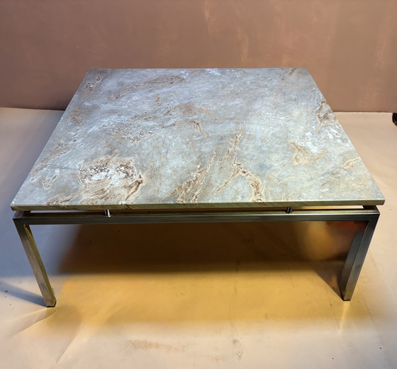 Image 1 of Vintage minimalistic coffee table with marble top