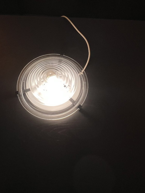 Image 1 of Plafonnier vintage Massive – en verre côtelé en forme de pyramide – années 1990