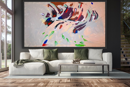 Peinture abstraite sur toile Fusion