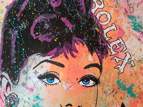 Image 1 of GONGAS - Audrey Hepburn - Kunstenaarsdoek