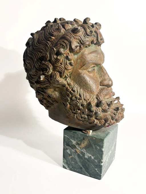Head of the Boxer Satyros of Elis in Molded Marble, 20th Century – beeldhouwkunst (photo 2 of 10)