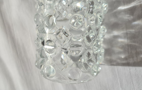 Pavel Pánek - Brutalism - small pressed glass vase - Libochovice glassworks / Sklo Union 70s (photo 9 of 11)